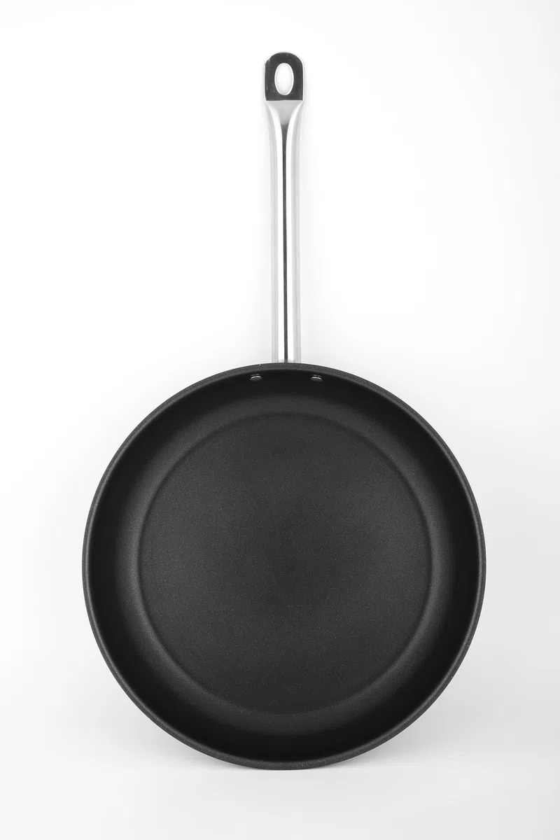 METRO Professional Set de 3 Sartenes Redondas, Acero Inoxidable, Ø 24/28 / 32 cm, Antiadherentes, APTAS para Inducción y Horno