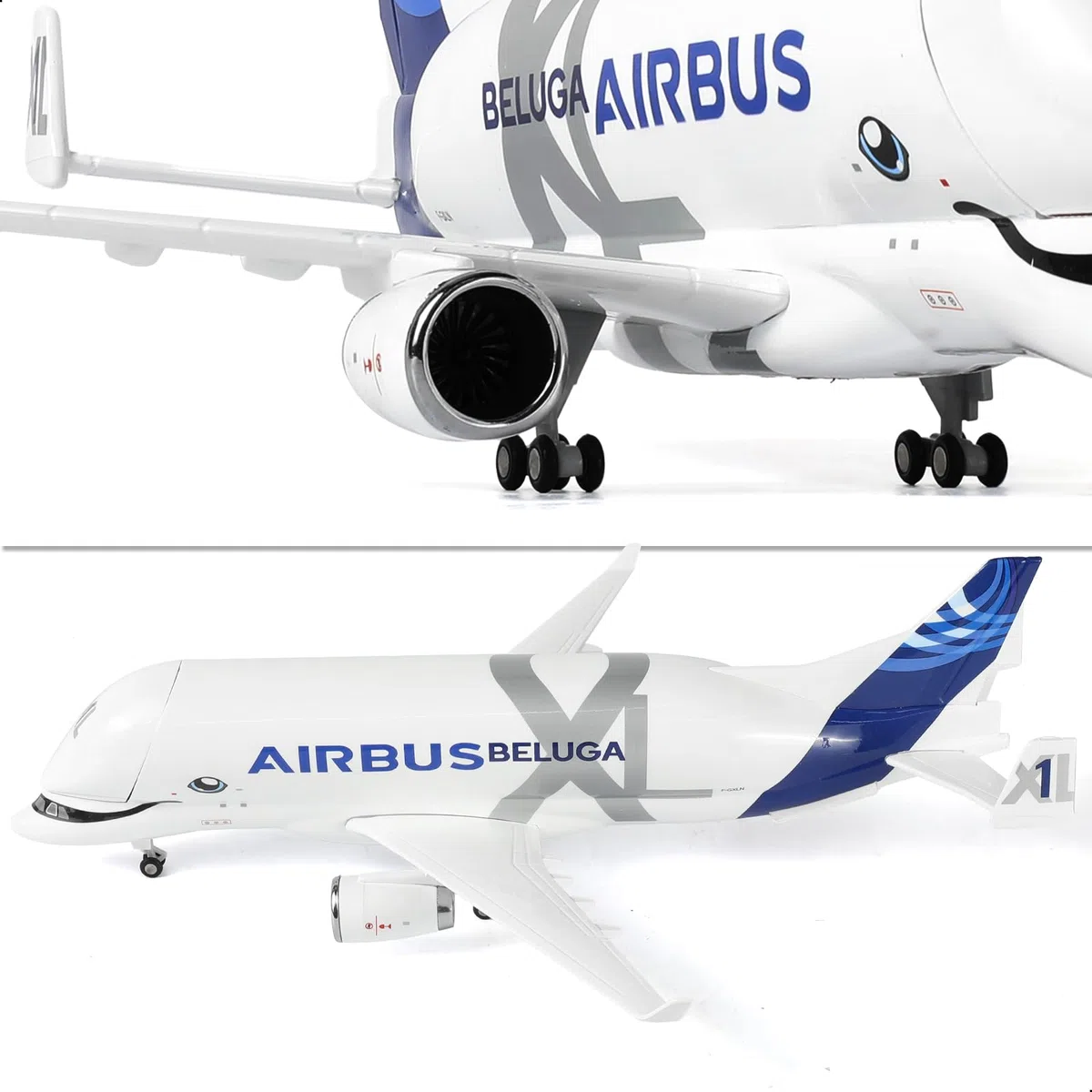 1/220 A330 Beluga XL1 - Maqueta de avión de metal fundido a presión con soporte (30 cm) para Airbus a330-743L Super Transport Beluga
