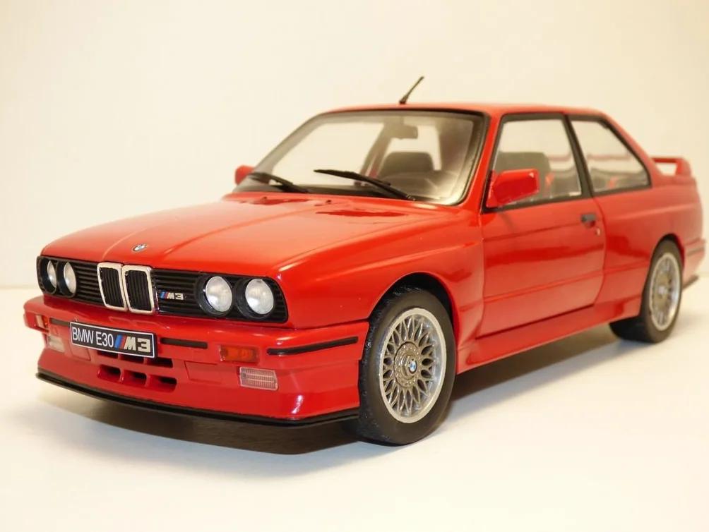 Solido – BMW M3 E30-1990 Coche en Miniatura de colección, 1801502, Rojo, unisex adulto.