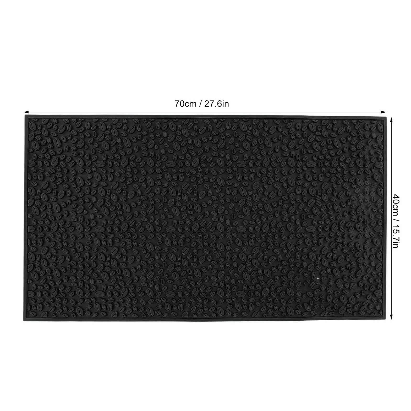 Cryfokt Alfombrilla Antideslizante para Barra de 27,6 X 15,7 Pulgadas, a Prueba de Calor, Apta para Lavavajillas, Alfombrilla de PVC para Barra de café, Recogedor de Derrames Inodoro para Cafetería,