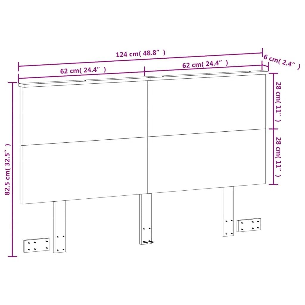 Marrón cera, 120 cm, de madera maciza de pino, diseño moderno, respaldo robusto para estructura de cama, compatible con habitaciones juveniles, dormitorios 124 x 6 x 82,5 cm