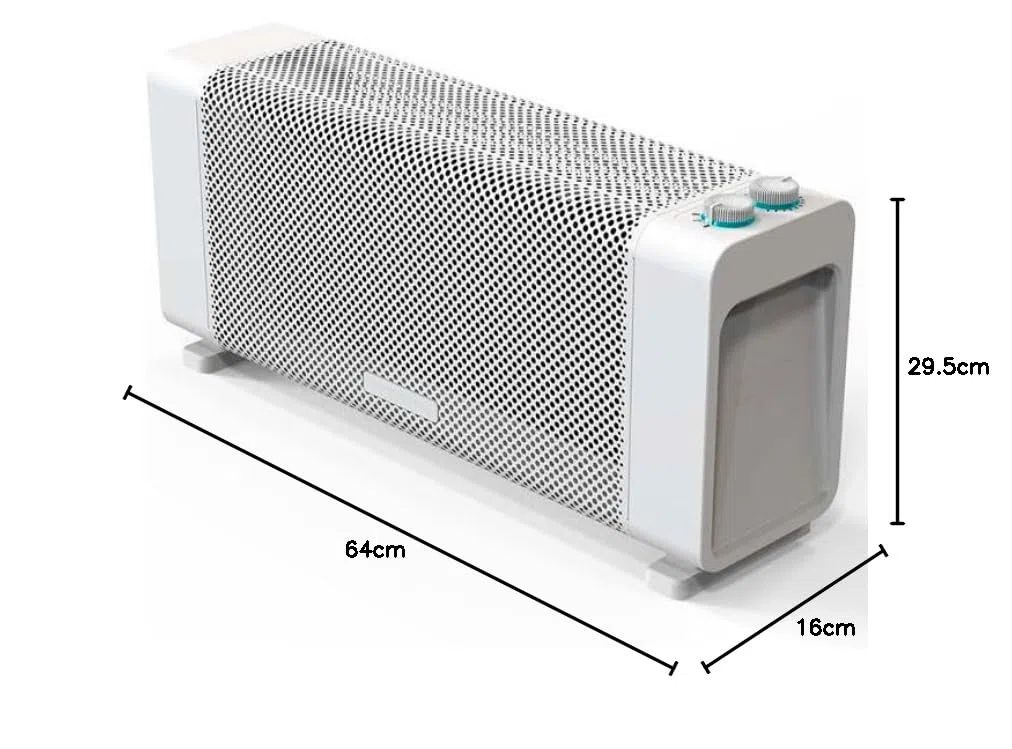 Suinga Radiador de Mica Bajo Consumo 2000W | Estufa de Mica con 2 Potencias de Calor | Radiador Electrico Gris