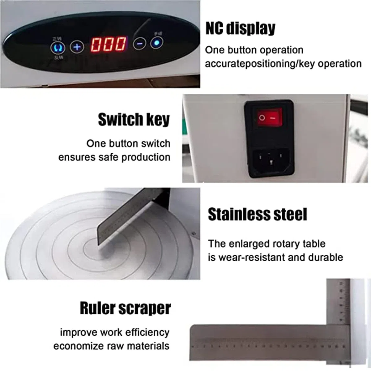 Máquina automática para esparcir Crema para Pasteles, máquina eléctrica para esparcir Crema para Pasteles de cumpleaños para Hacer Pasteles de 4 a 12 Pulgadas, para Cocina doméstica Comercial