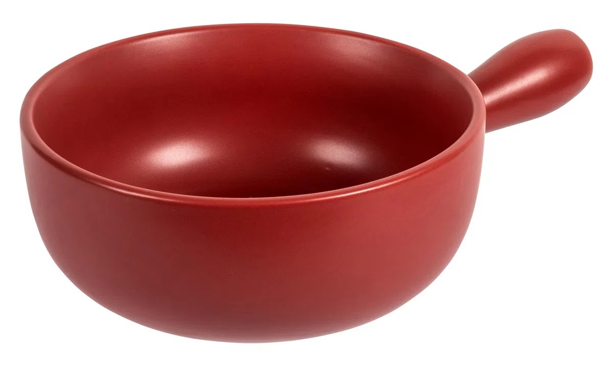 KUHN RIKON Caquelon Classic rojo mate Ø 23 cm, 2,6 litros de capacidad para 4-6 personas, arcilla de alta calidad