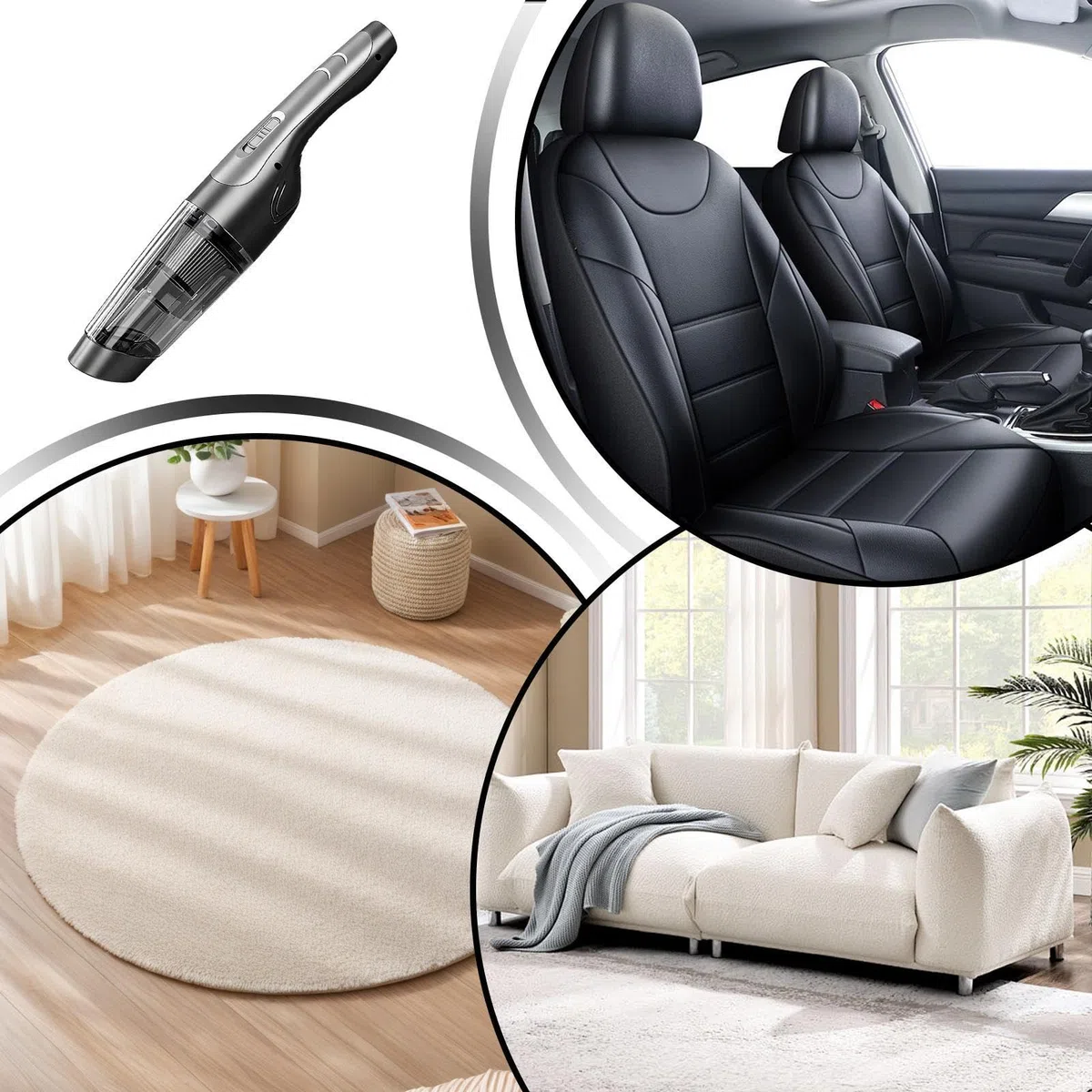 Aspiradora Coche Portátil Inalámbrica Soplador De Mano Ligero Potente | Aspiradora Portátil Para Coche Para Pelo De Mascotas, Hogar, Escaleras, Cama, Muebles, Cocina, Dormitorio, Alfombra,