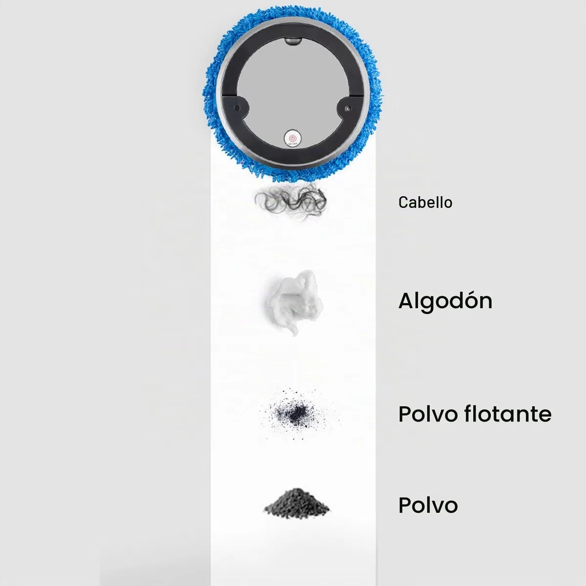 Robot Aspirador, Barrido, Succión, Trapeador, Barredora, Robot Aspirador y Trapeador, Mantenimiento de Pisos, Carga USB, Batería de 2400 MAh, Tiempo de Trabajo de 120 Minutos