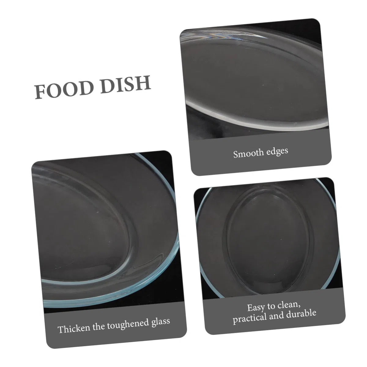 Zerodeko Plato de Pescado de Cristal Templado Transparente Grande Ovalado | Apto para Microondas, Horno y Lámpara de Calor, Uso en Hogar y Restaurante