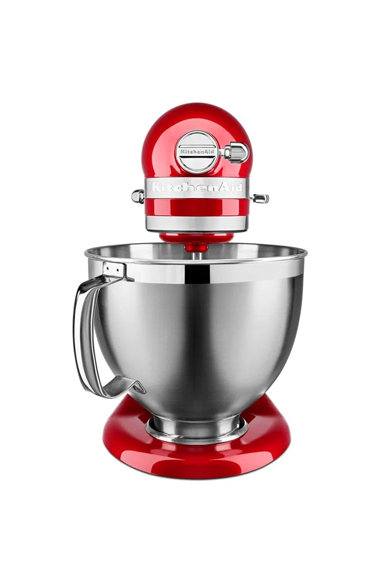 KitchenAid Robot de cocina Artisan – Procesador de alimentos basculante – Máquina amasadora con 2 cuencos y 3 accesorios de acero inoxidable – 4,8 L – Rojo manzana