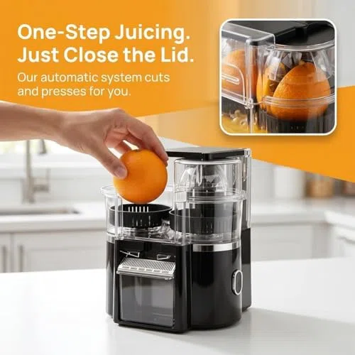 Exprimidor eléctrico de cítricos, prensador de limón de corte automático de doble cabeza, exprimidor de naranja inalámbrico de 2 velocidades con filtro de pulpa, extractor de frutas inalámbrico