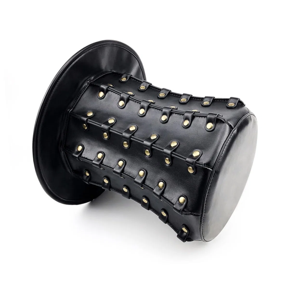 Cabilock Sombrero de Copa Estilo Punk Remaches Tocado para Fiestas Accesorios de Halloween para Hombres y Mujeres para Eventos Temáticos