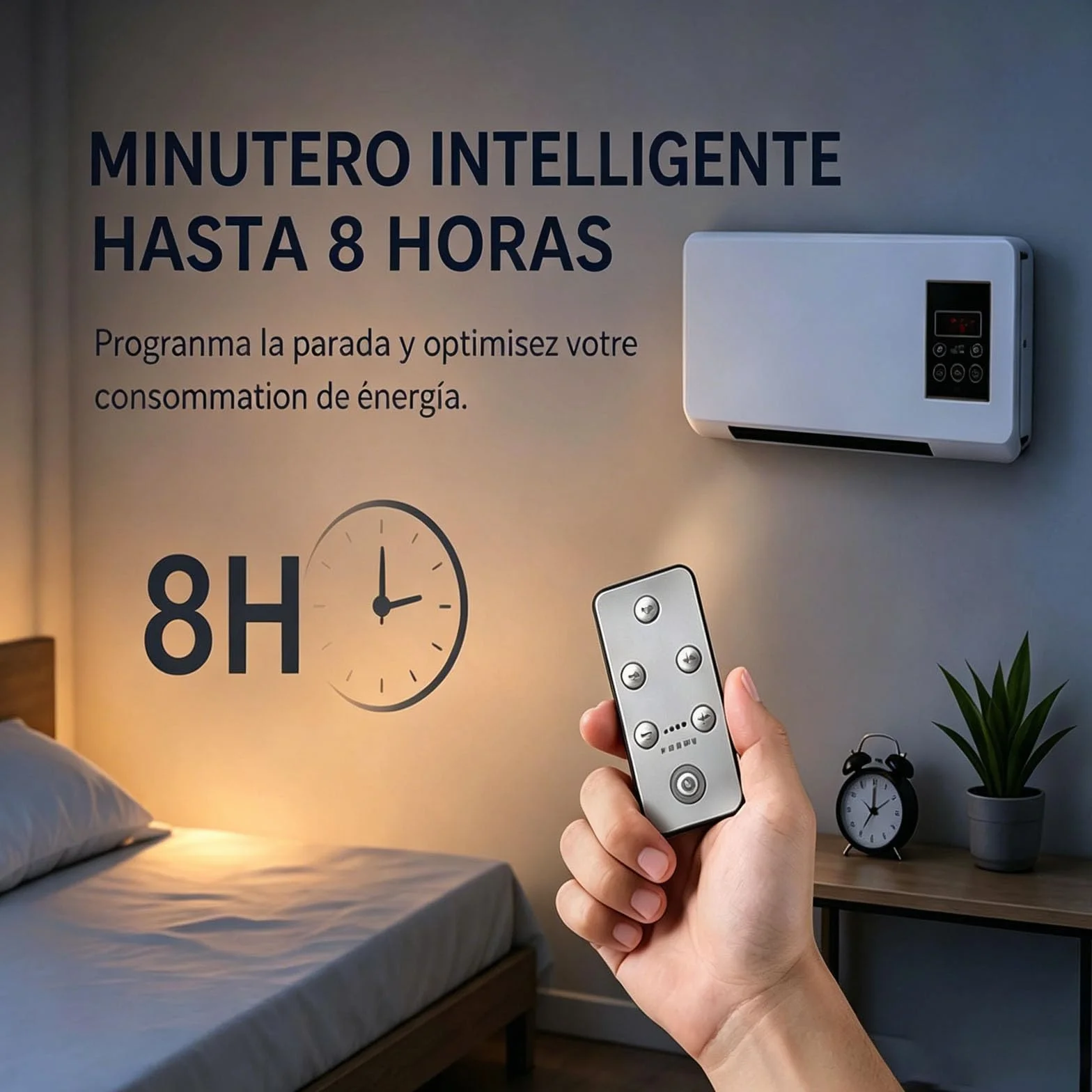 Aire Acondicionado Pared Sin Unidad Exterior, Aire Frio Calor Sin Unidad Exterior, CalefaccióN/Aires Acondicionados RáPido Y Natural SúPer Silencioso (Blancas)