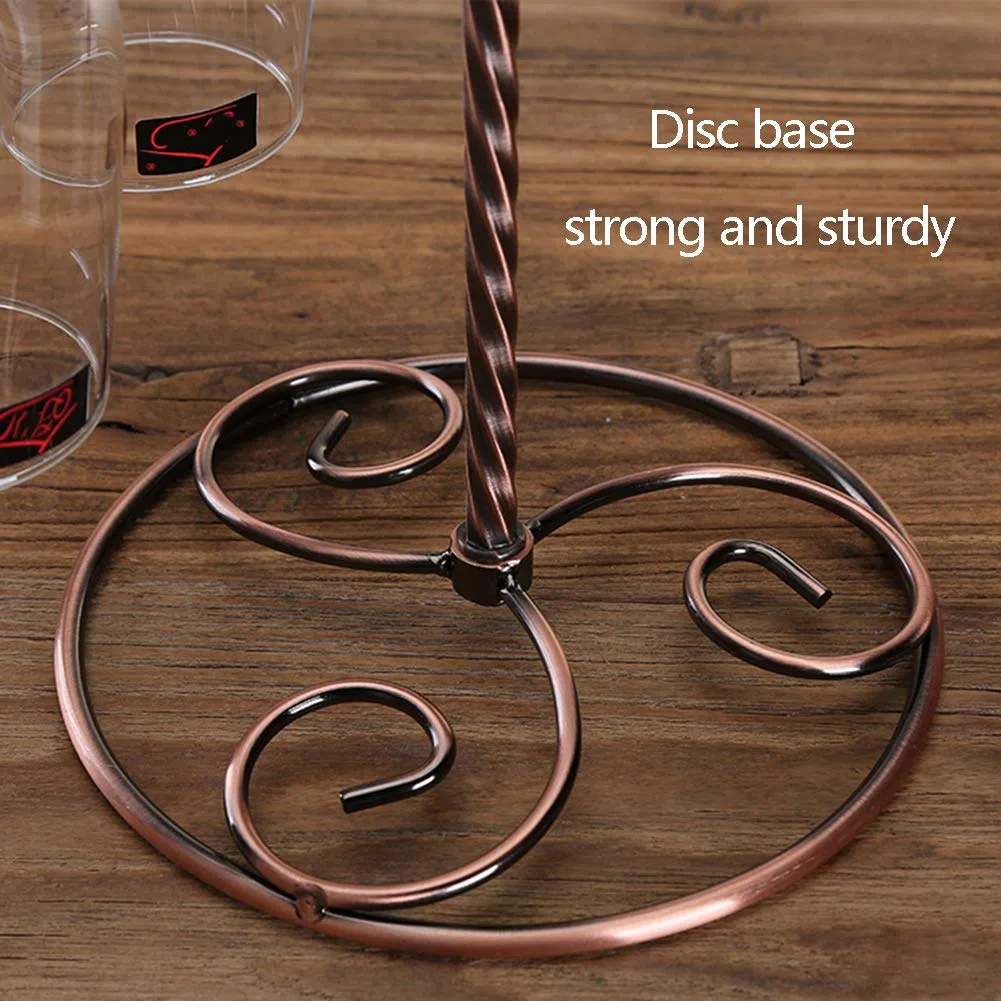 Al revés de Metal Estante de Abajo cáliz, Simple Soporte de la Copa de Vino, sólido y Duradero posición creadora Independiente Copa de Vino,6cupholder