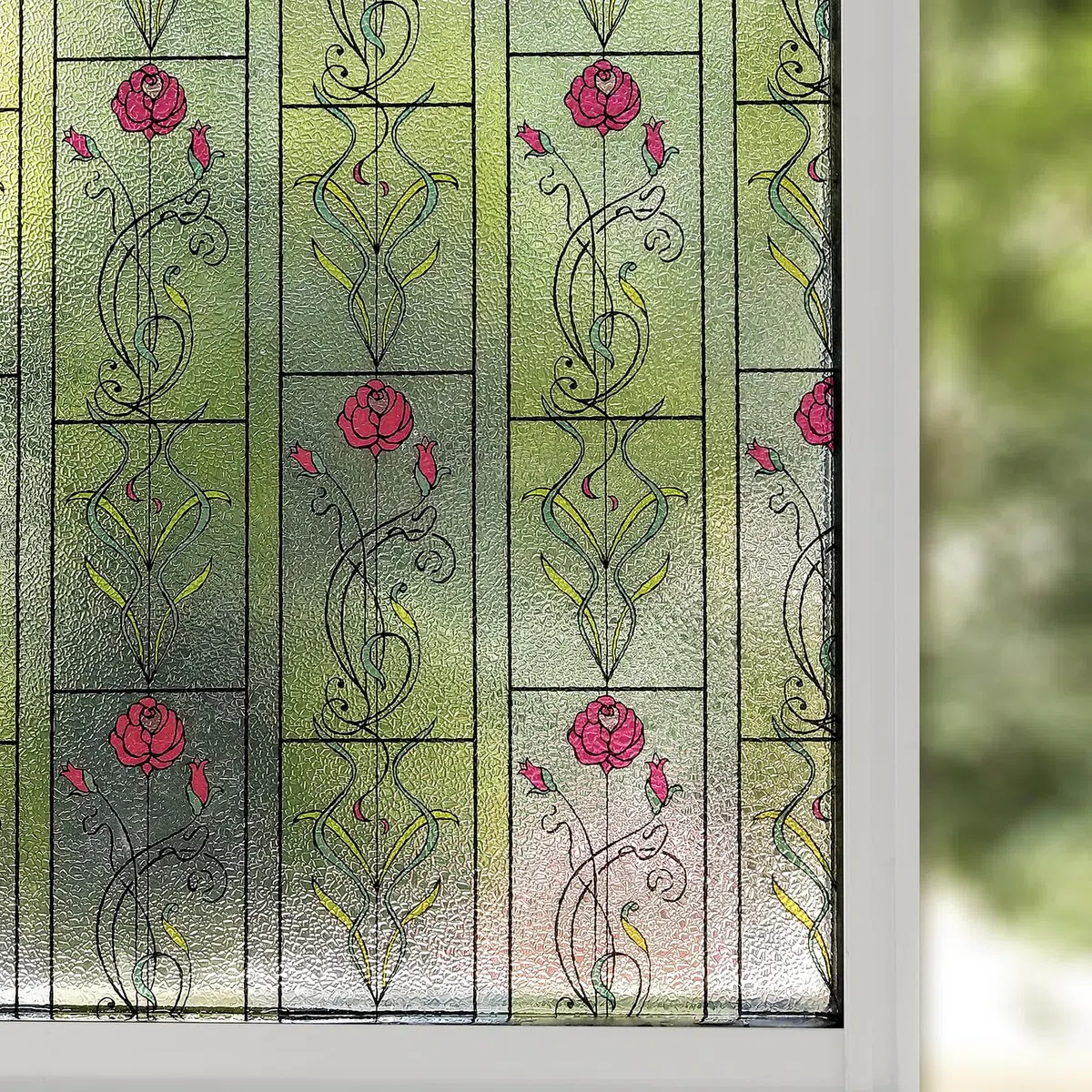 Vinilo Ventana Privacidad Película Decorativa for Ventana de 1/2/3/5M, Pegatinas estáticas for vidrieras, Adornos navideños for el hogar Vinilos para Cristales(90x300 cm)