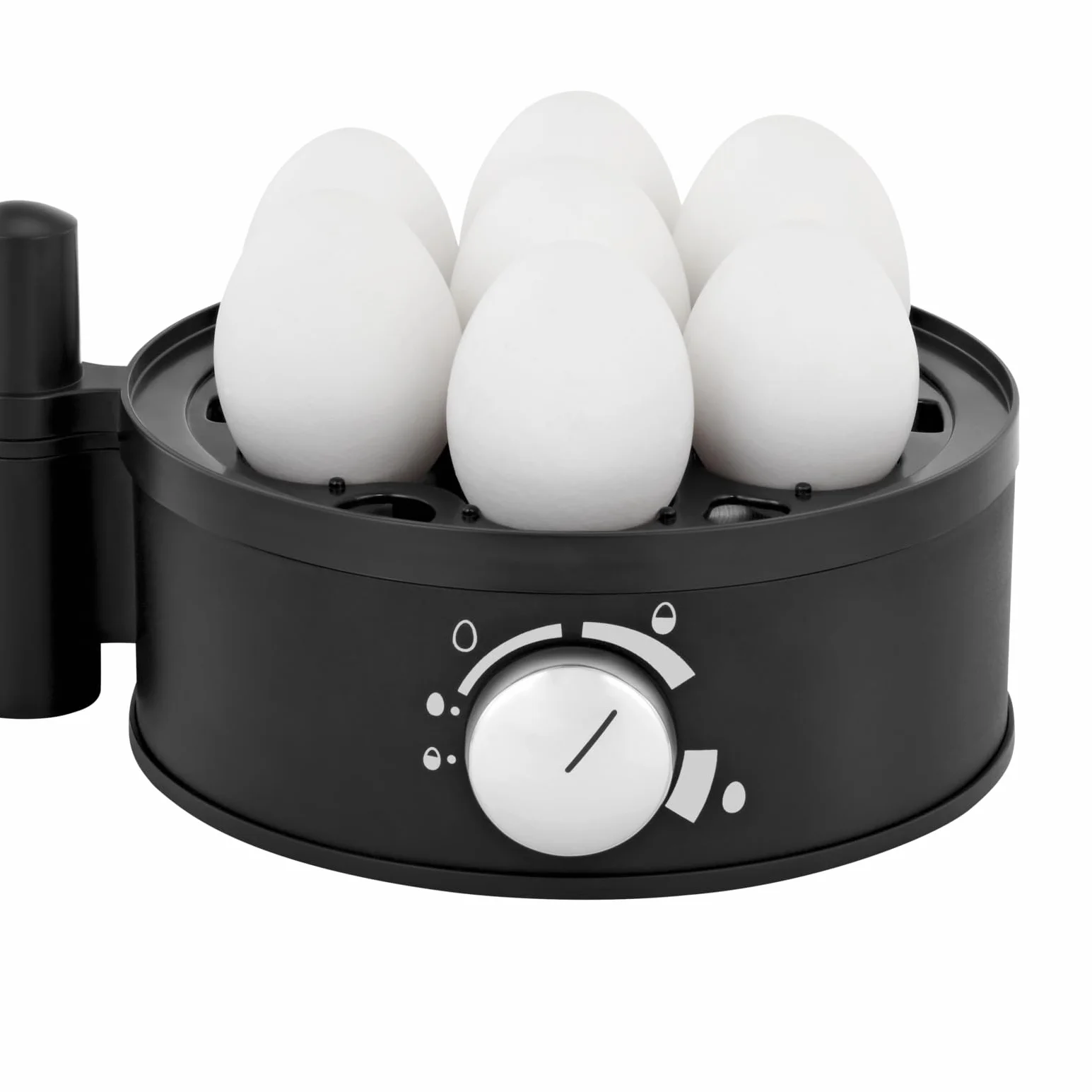 WMF Stelio - Cocedor de 7 Huevos de 380 W, Hervidor con señal acústica para detener cocción graduable, acabados de acero inoxidable de Cromargan mate, libre de BPA