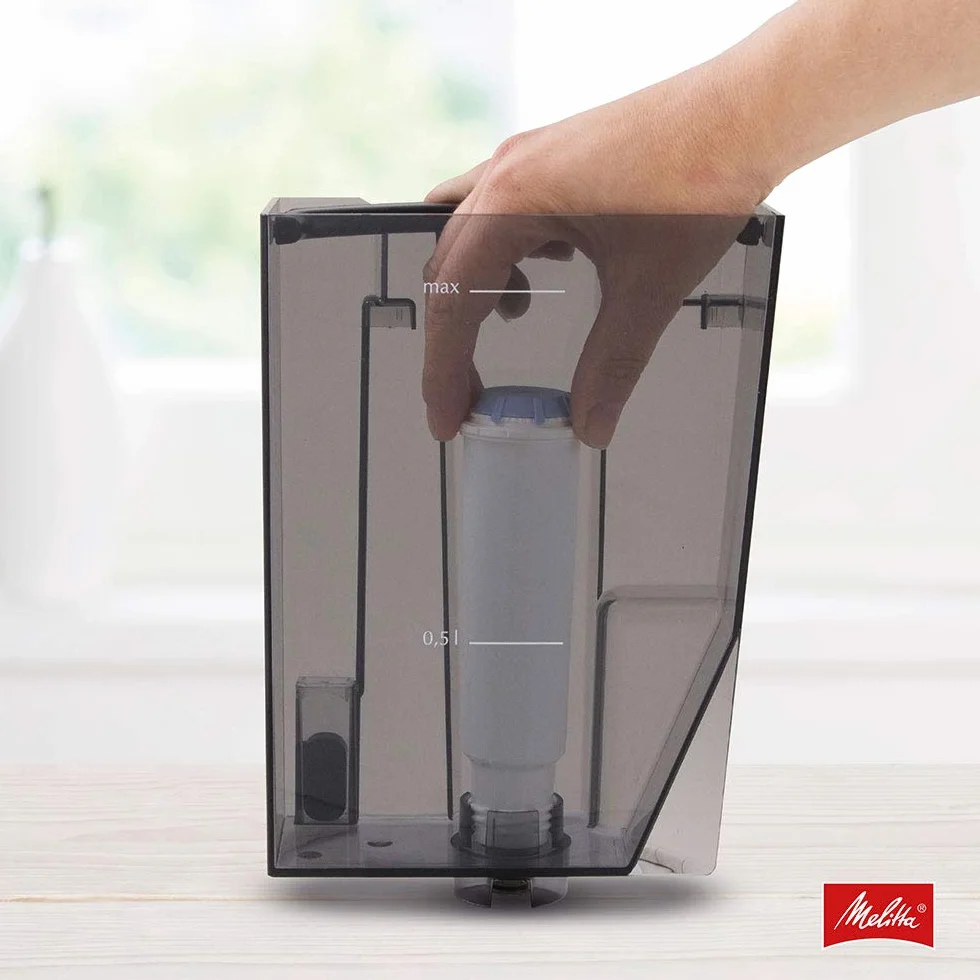 Melitta Cartuchos de filtro Pro Aqua (3 cartuchos) – Filtro de cal para cafeteras automáticas, evita la acumulación de cal y reduce los contaminantes para el mejor sabor del café