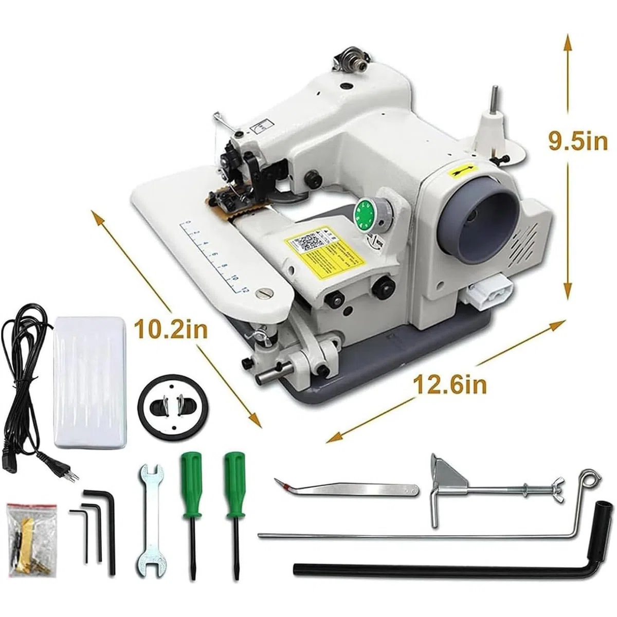 Máquina de Dobladillo Invisible de 10 Agujas para arreglos Profesionales – Máquina de Coser y Bordar portátil para Hacer dobladillos en Pantalones, con Pedal
