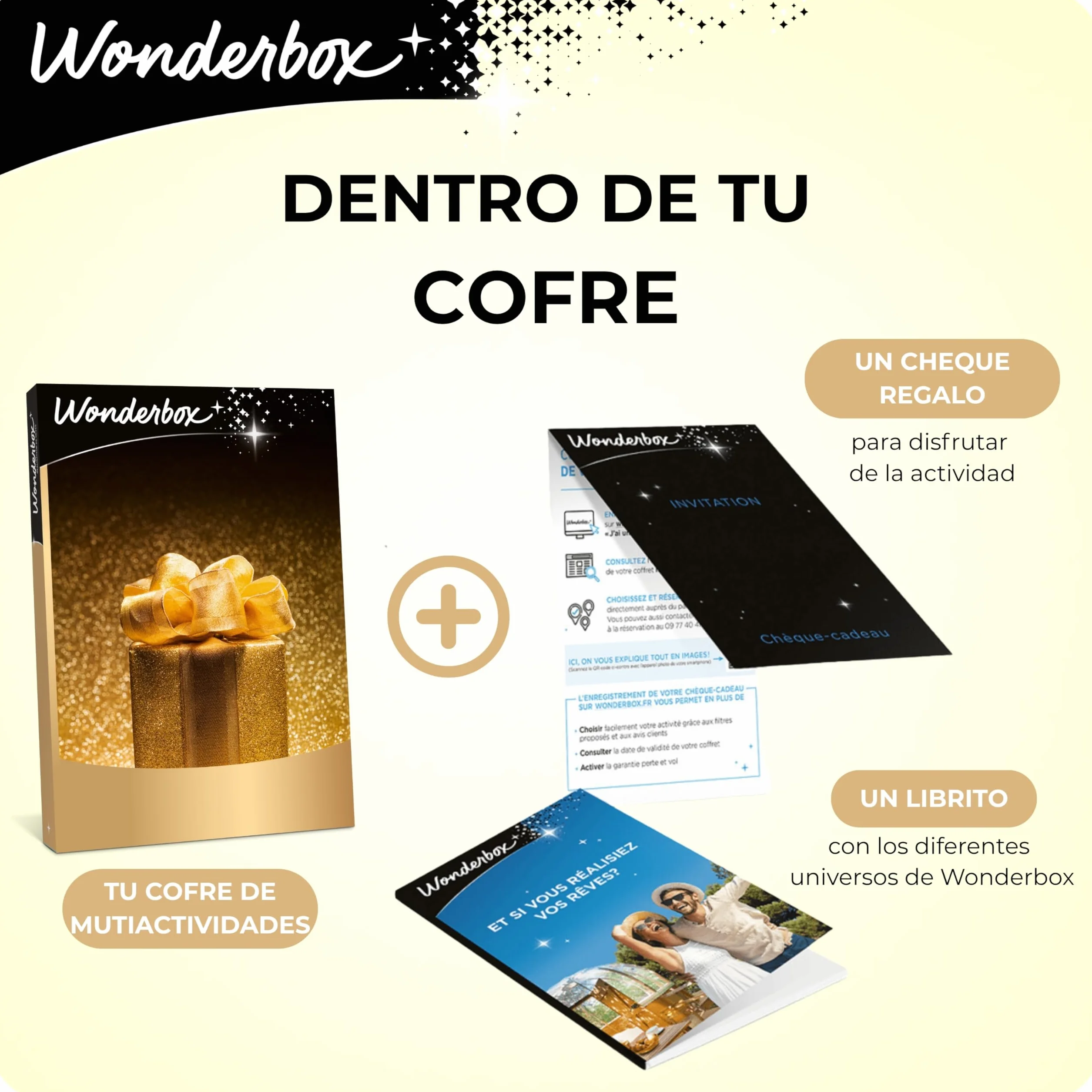 WONDERBOX - Caja Regalo - Felices Reyes Premium - para 2 Personas | 1 o 2 noches con cena(s) - Más de 3500 estancias en España y Europa experiencias - Hoteles de 5*, palacios, monasterios