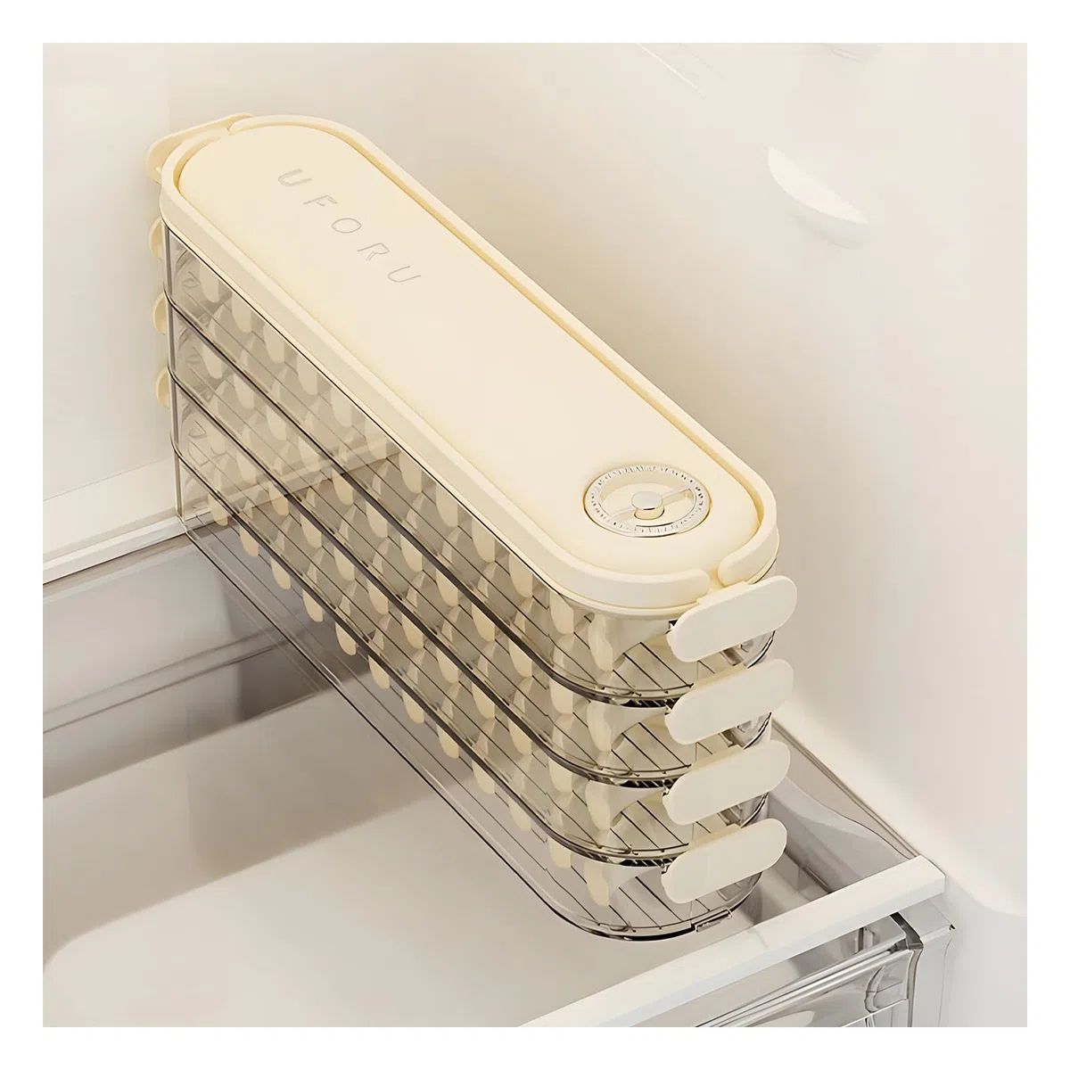 Atlodas Cajas de almacenamiento para nevera con tapas, caja de albóndigas, organizador de refrigerador, almacenamiento apilable con tapas, contenedor portátil de almacenamiento de alimentos de