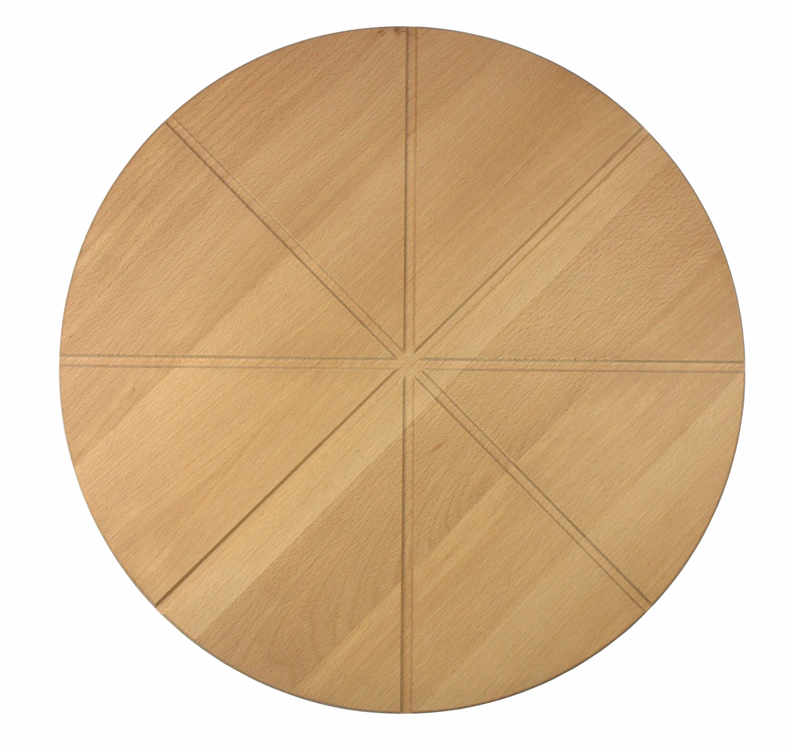 efo Tabla de servir de madera para pizzas – Tabla de pizza con ranuras para cortar y suministrar – Tabla de servir de madera – Tabla de cortar redonda para pizza – Dia. 40 cm
