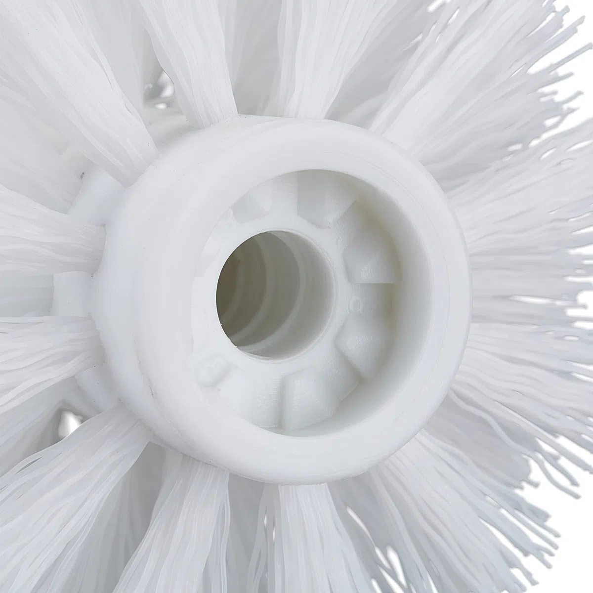 Juego 20 Cepillos de Recambio Escobilla de Baño, Plastico, Rosca de 9,5 mm y Diámetro de 8 cm, Blanco