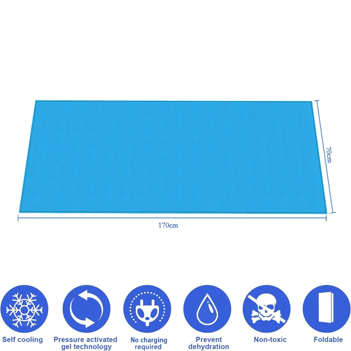 FFTT Pro Alfombrilla de Gel de Enfriamiento para Adultos, Almohada de Enfriamiento para Humanos, para Sudoración Nocturna y Mejora de la Calidad del Sueño, Funda de Cama Individual, Topper de Colchón