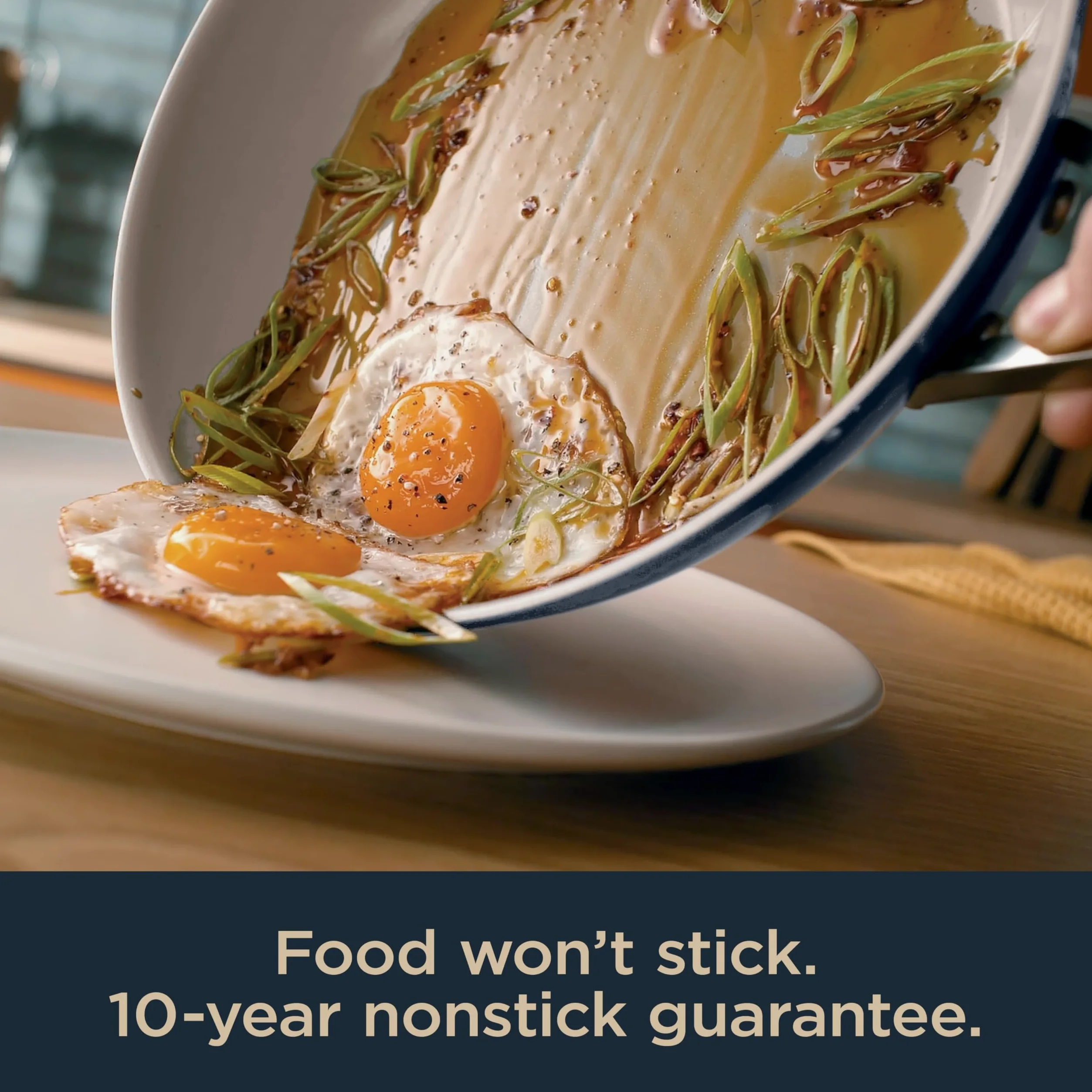 Ninja NeverStick Ceramic Pro - Juego de utensilios de cocina de 7 piezas, ollas antiadherentes, sartenes, tapas de vidrio, revestimiento de cerámica, acero inoxidable, apto para estufa a horno,