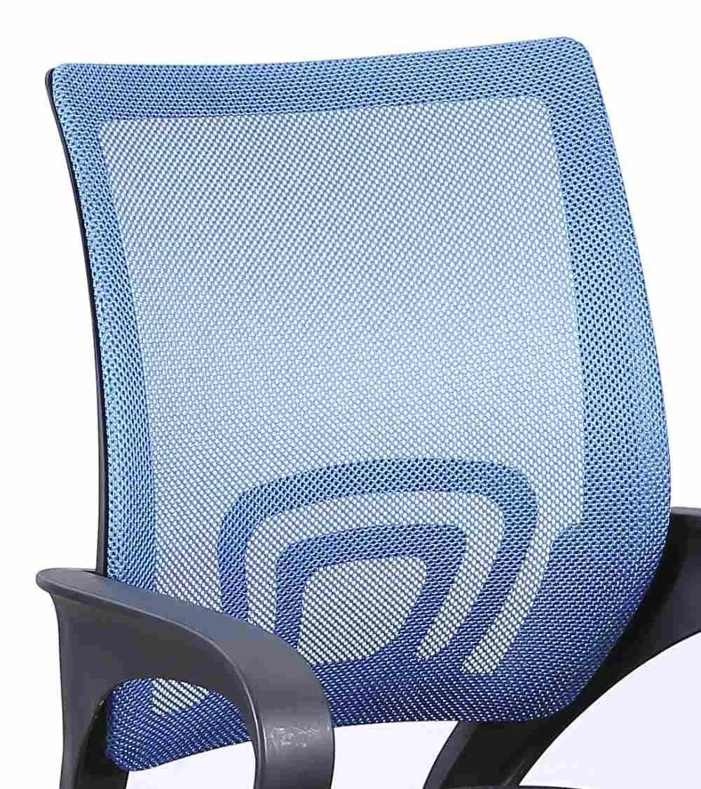 Home Heavenly® - Silla Escritorio Juvenil Vera, Silla Oficina giratoria y Regulable en Altura, Patas metálicas, en Tejido 3D. 60x60x90-102 cm. (Azul)