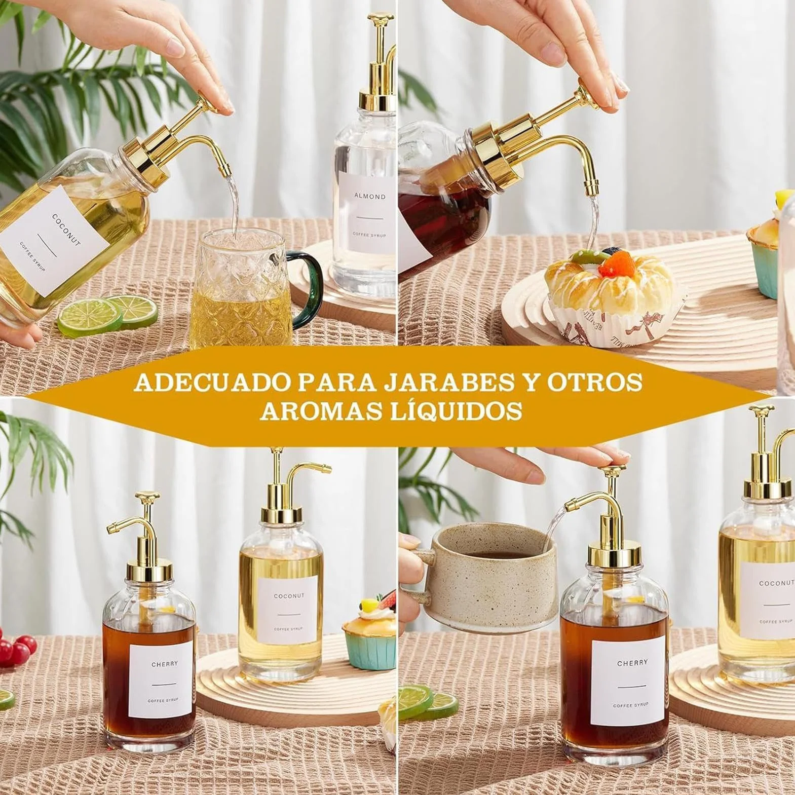 Dispensador de de - Recipiente para con Bomba | Botella de | Salsa antifugas Transparente para Ketchup Jabón líquido de Cocina, Bebida, Mesa Postre Chefs Baristas Bar