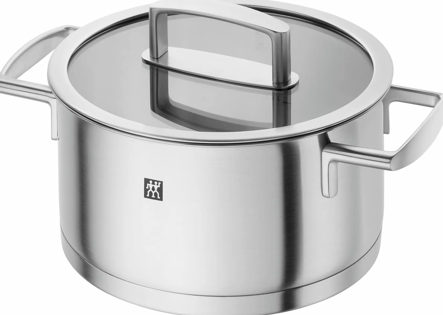 ZWILLING Vitality batería de cocina, 5 piezas con tapa de vidrio, apta para inducción, sin revestimiento, acero inoxidable, plata