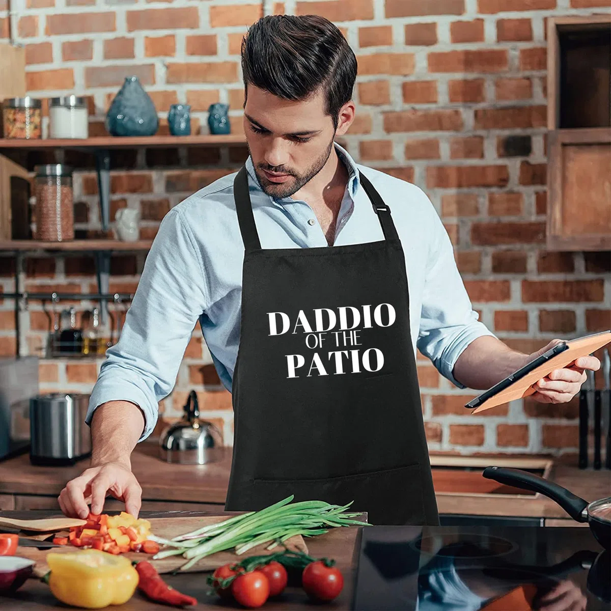 Regalos para papá de hija e hijo, divertidos regalos de cumpleaños para papá, marido, suegro, padrastro, mejor papá, delantal para papá para parrilla, barbacoa, cocina, chef, regalo del día del padre,
