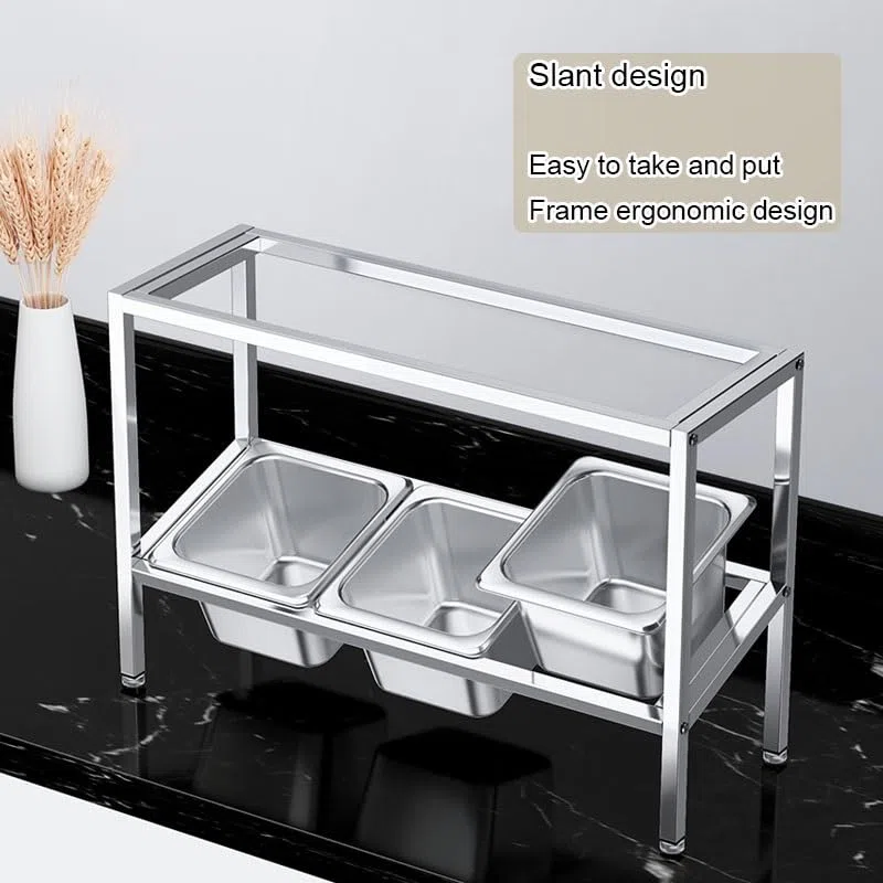 Dispensador de condimentos con 8 compartimentos, estante de especias para salsas y mermeladas, organizador de cocina de encimera para un fácil acceso