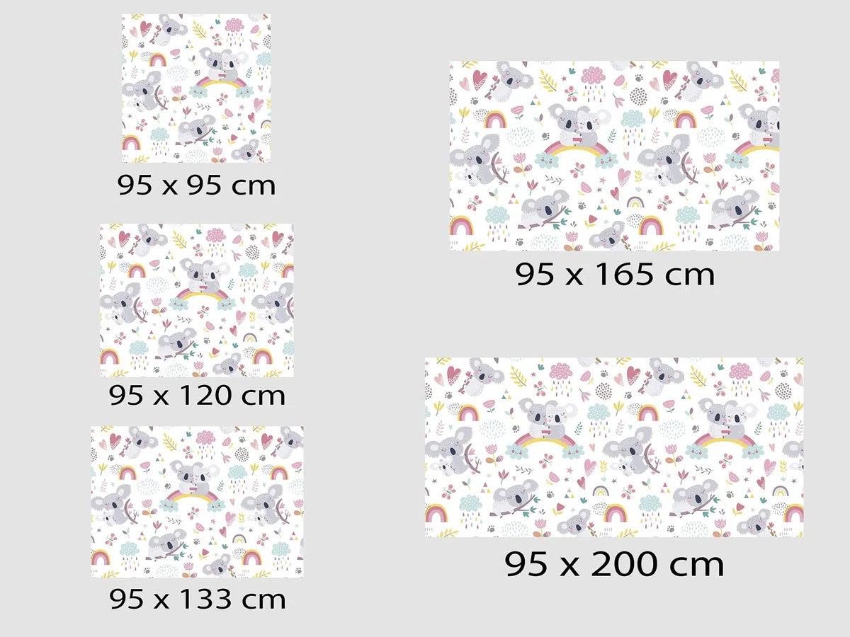 Oedim Alfombra Infantil Koala para Habitaciones PVC | 95 x 120 cm | Moqueta PVC | Suelo vinílico | Decoración del Hogar | Suelo Sintasol | Suelo de Protección |