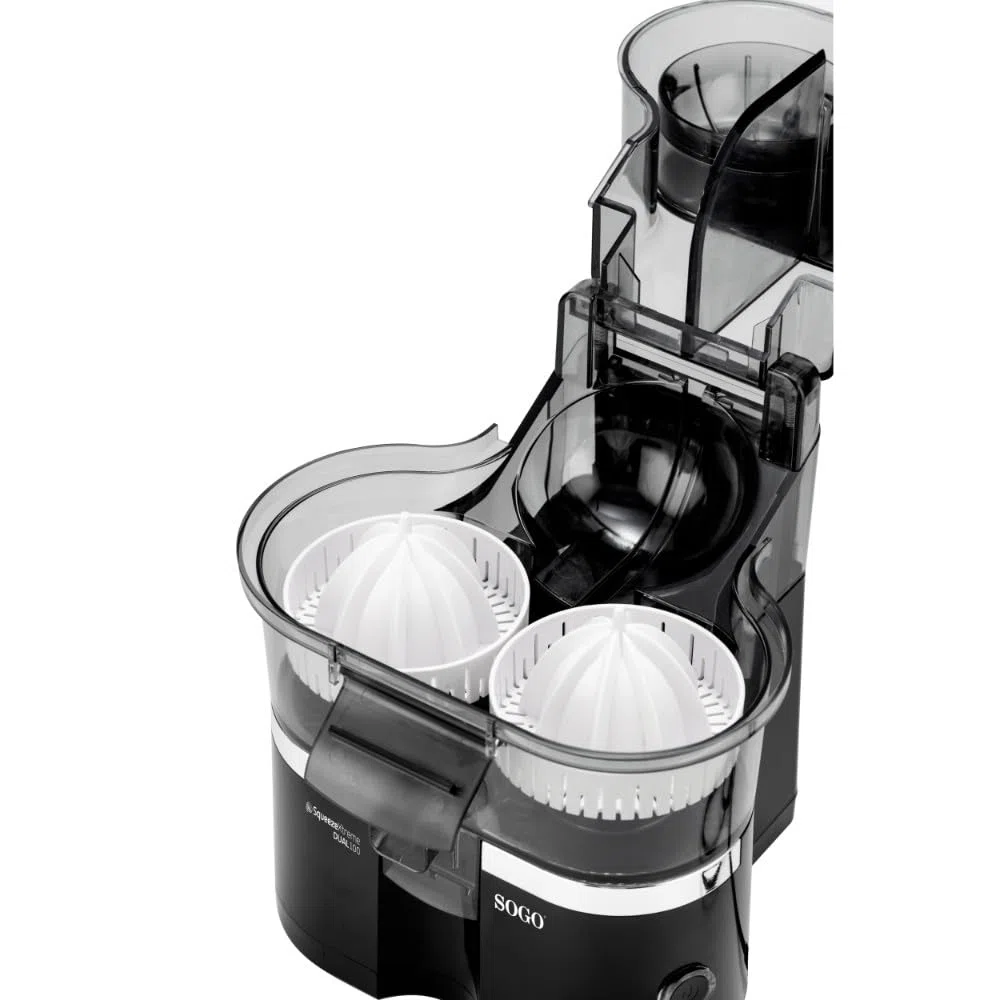 SOGO Exprimidor De Naranjas Eléctrico XL Con Elevación Automática - Exprimidor Eléctrico 100W Para Zumo Natural Sin Esfuerzo - Exprimidor Naranjas Automático Sin BPA - Juicer Con Tapón Antigoteo