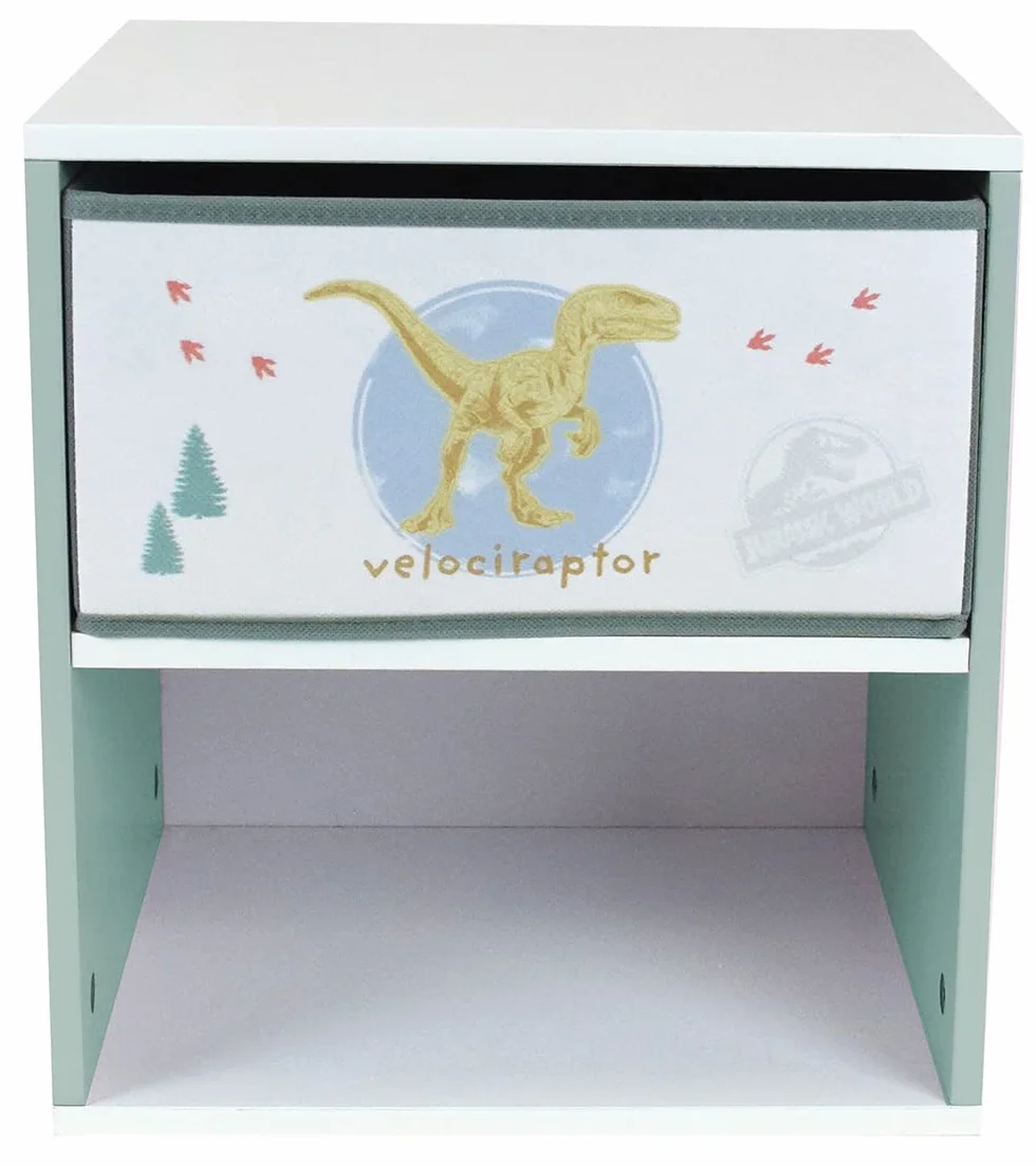 Fun House Niño 713508 Jurassic World - Mesita de Noche con cajón H.36 X L. 33 x 30 cm
