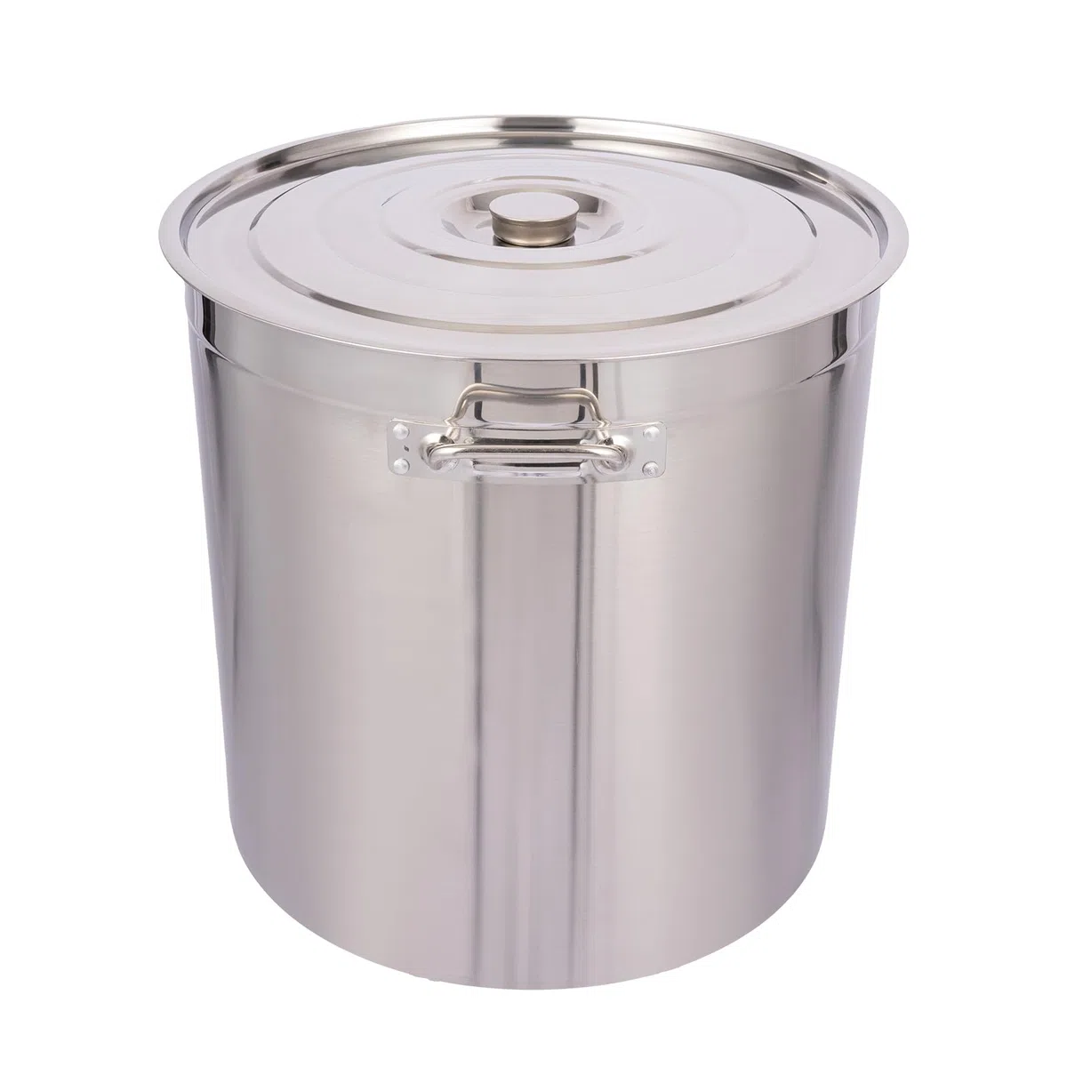 Olla de acero inoxidable 50/70/90L, sopera plateada con tapa, adecuada para cocinar, asar y mantener caliente en cocinas de gas y de inducción