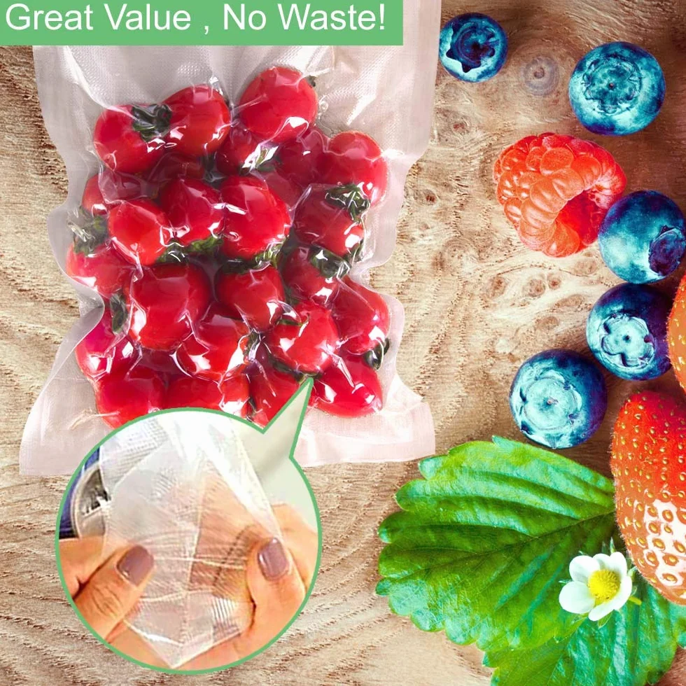 O2frepak 4 Rollos 28x1500cm Rollo Bolsas Envasar al Vaci Vacio Alimentos Bolsas de Vacío de Alimentos,Bolsas para Envasar al Vacío Envasado al Vacío para Alimentos Sin BPA (total:6000cm)