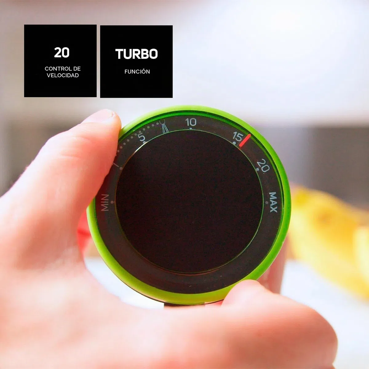 Taurus BAPI 1500 Premium XL Plus – Batidora de Mano sin BPA| Varilla Extralarga| 20 Velocidades + Turbo| 1500W| Cuchillas Acero INOX 4 filos| Incluye Set Completo de Accesorios apto para Lavavajillas