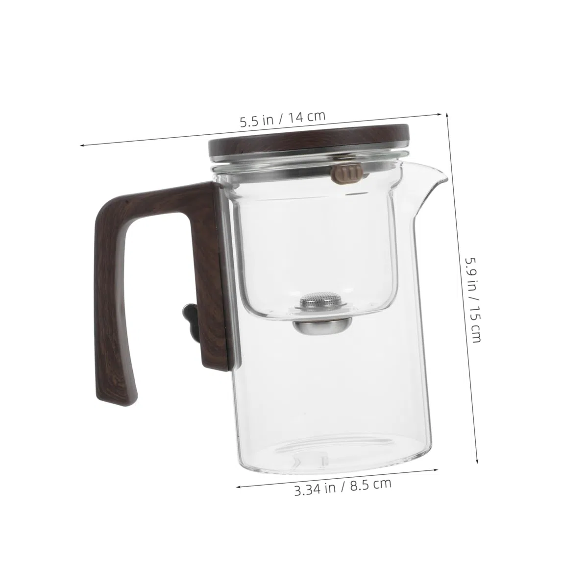 Mipcase Tetera de Vidrio con Infusor Extraíble Tetera para Sueltas para Infusiones de Té Casa Flores
