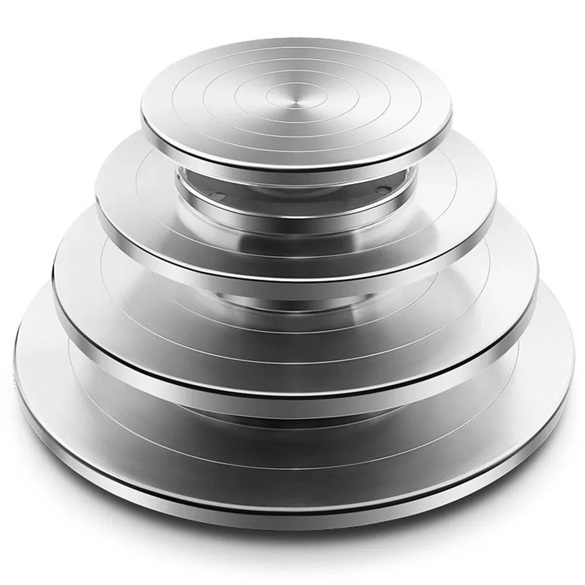 Plato Giratorio de Arcilla de plástico, Torno de alfarería de 11, 20, 25 y 30 cm. Torno de alfarería de Aluminio, Plato Giratorio de Arcilla para Bricolaje, Plato Giratorio de cerá