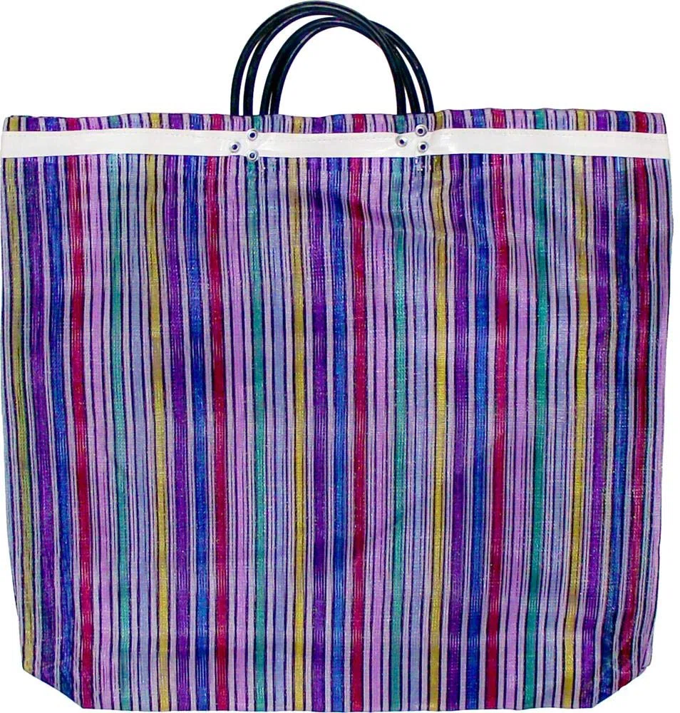 Mercado - 3 bolsas grandes de malla de hilo alto de 20 x 22 pulgadas, bolsa de comestibles reutilizable multicolor