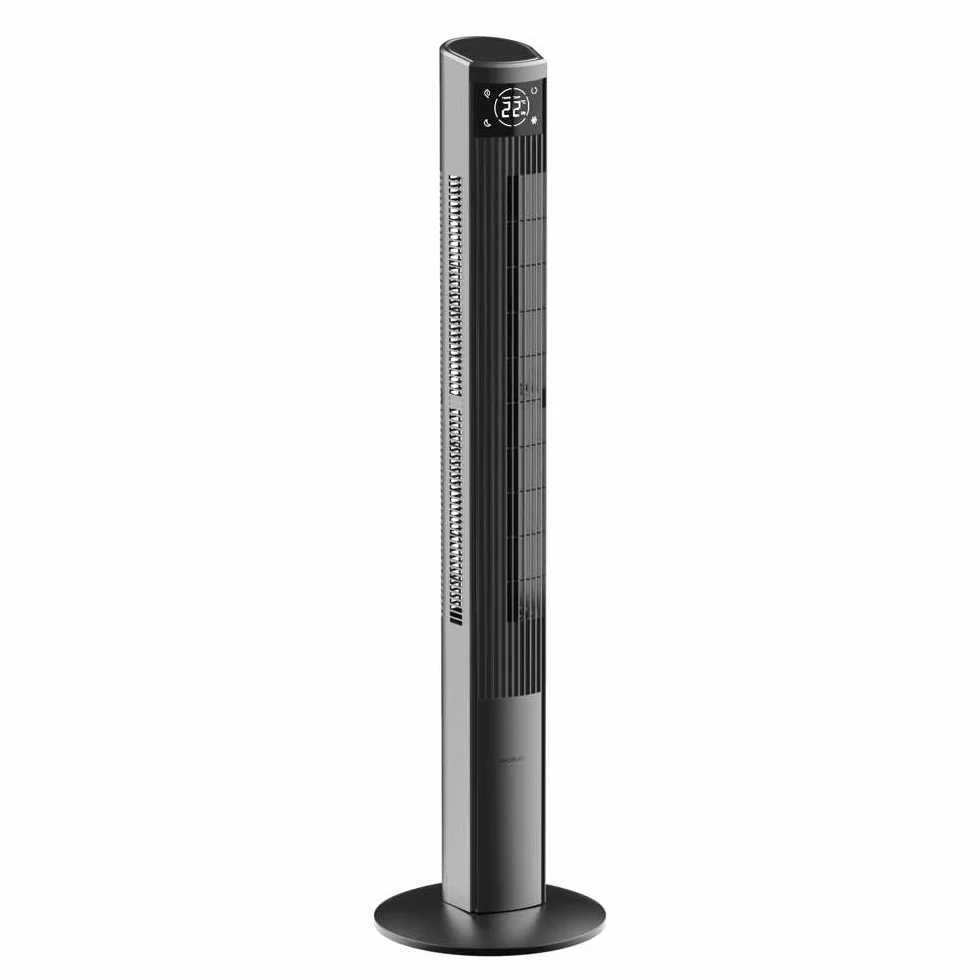 Cecotec Ventilador de Torre con Ionizador EnergySilence 470 Max Skyline Ionic. 45W, 47" (119cm), Pantalla LED Táctil, Mando a distancia, 3 modos y velocidades, Temporizador 12h, Oscilación 70º