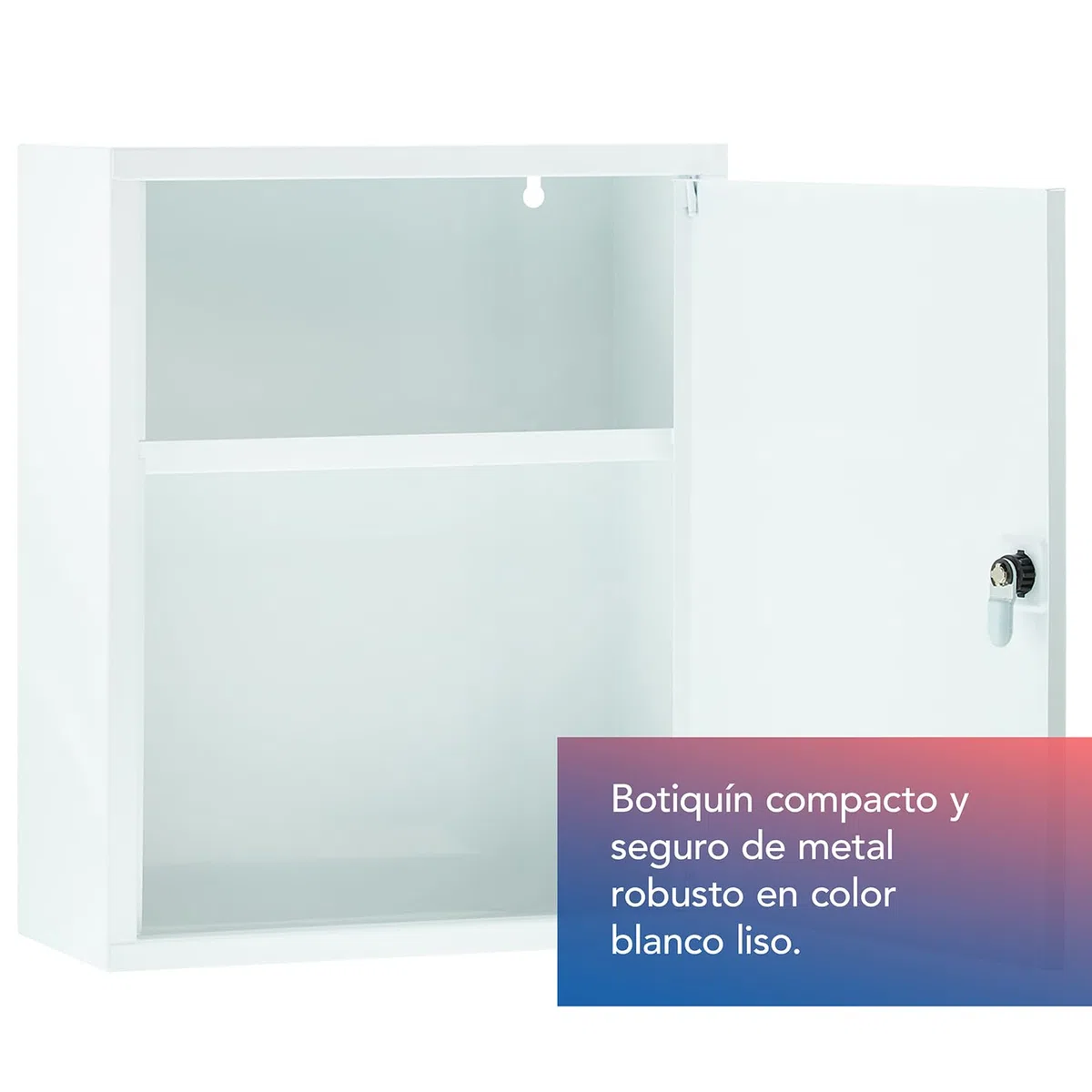 First Aid Only Botiquín Metálico Blanco con 2 Compartimentos | Armario para Medicamentos con Cerradura | Armario de Pared para Medicinas 37 x 30 x 14 cm | P-10200 00