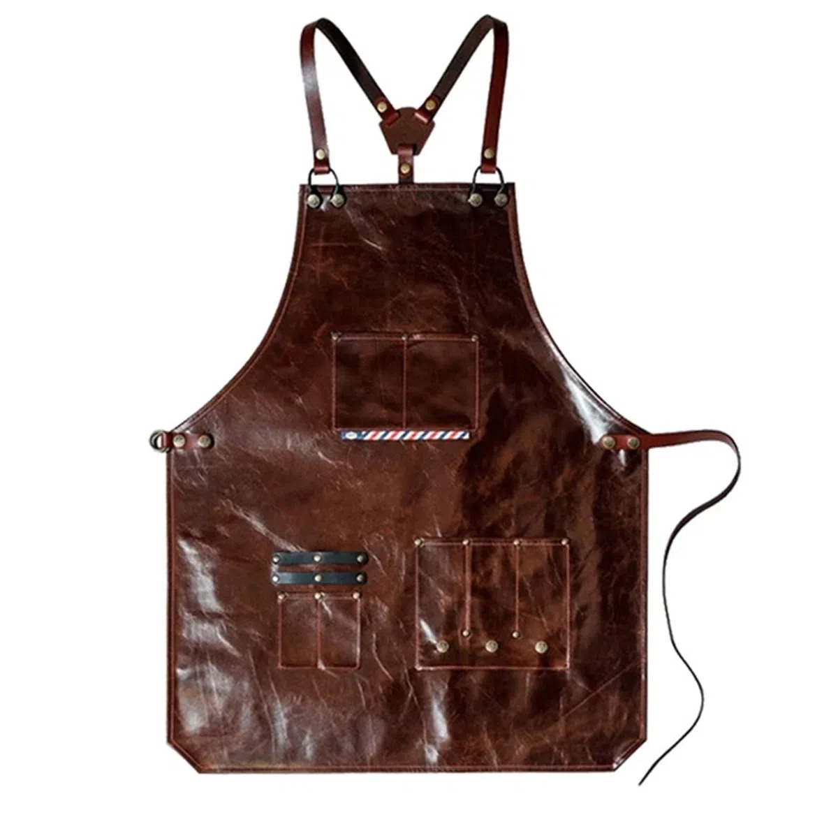 Delantal de alta resistencia Correa trasera de cuero sintético for barista, camarero, pastelero, cafetería, bistró, barbacoa, parrilla, uniforme, florista, barbero