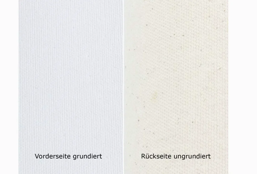 Bastidor de lienzo redondo de 70 cm tensado con tejido de lino de 400 g/m² imprimado. Fabricado en Alemania.
