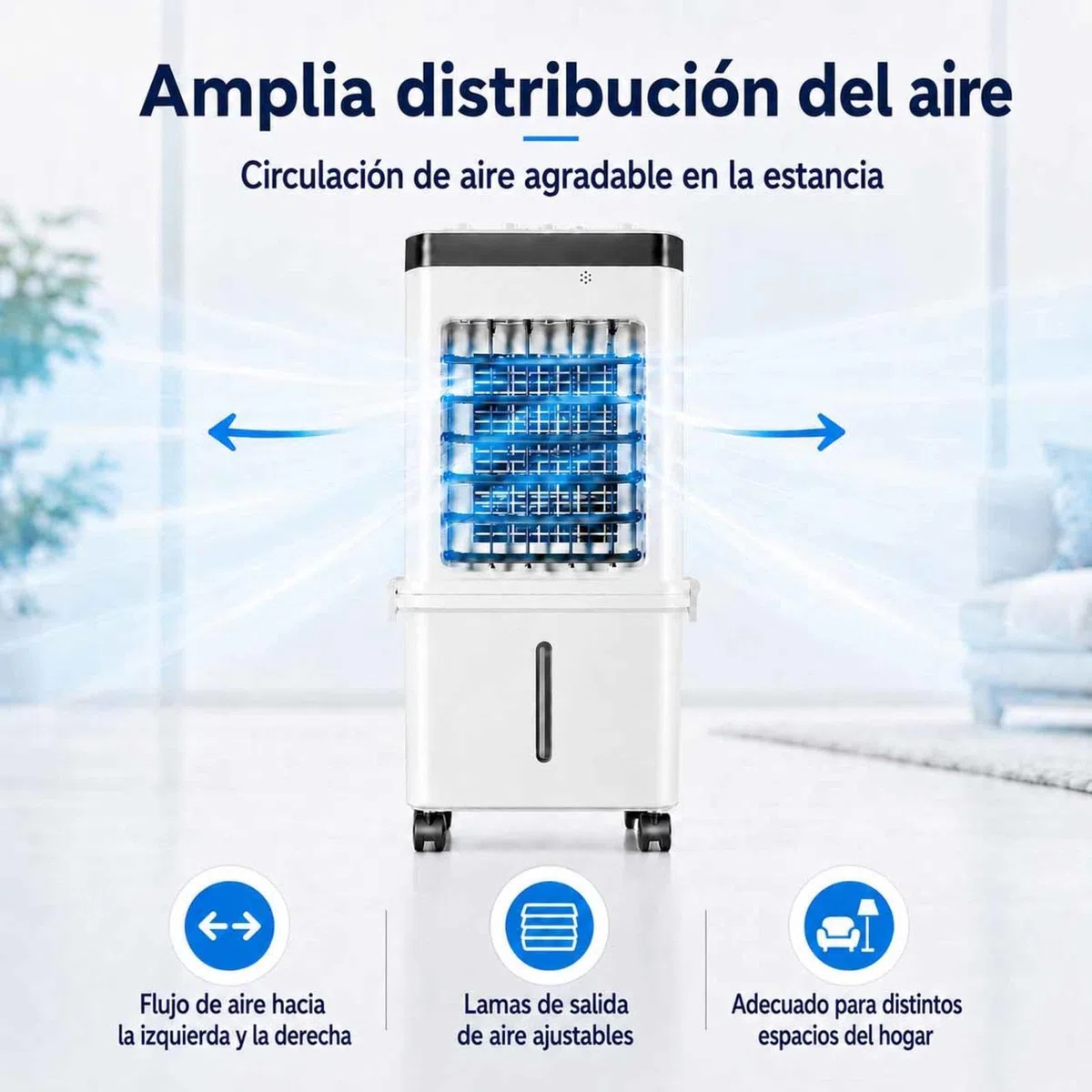 Aire Acondicionado Portatil Sin Tubo Con HumidificacióN 36–45 DB DepóSito De Agua ExtraíBle De MáS De 10 L 3 Velocidades Con Temporizador De 2–8 H Para El Dormitorio