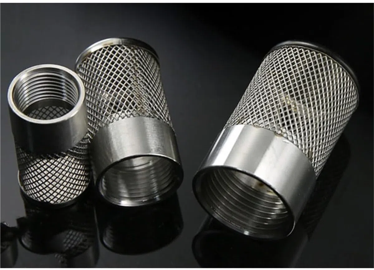 Filtro de Bomba de Agua de Acero Inoxidable - Rosca Hembra de 1/2", 3/4" y 1" con Cubierta de Malla de succión for hidrolimpiadoras, riego de Jardines y acuarios,Filtros para tuberías(1/2"