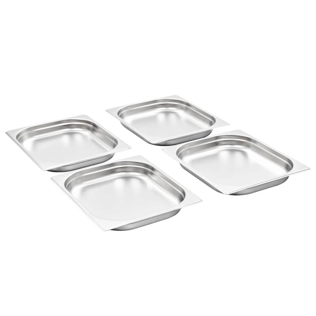 Homgoday Gastronorm - Juego de 8 recipientes GN 1/2 de 40 mm de acero inoxidable para mesa de vapor para el hogar y el jardín