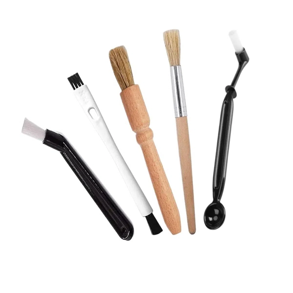 Cepillo Limpieza Molinillo Café Juego de cepillos for café | Cepillo de limpieza for máquina molinillo de café de madera y cepillo de nailon(B-10pcs)