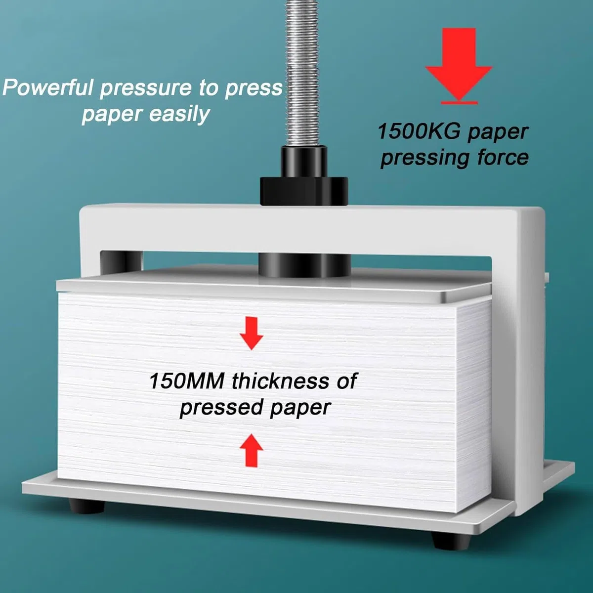 Prensa manual de papel para prensa de libros A4/A3, máquina aplanadora de papel, carpeta resistente, 1500 kg de presión grande para cortar fotos, folletos