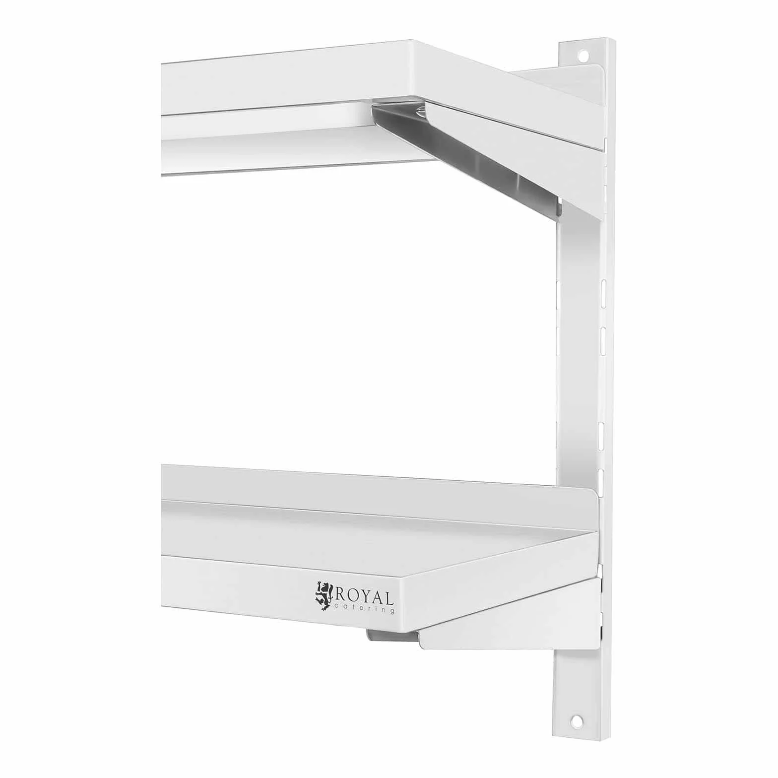 Royal Catering Estante De Pared Metálico Estantería Para Cocina RCWR-1400.4 (Capacidad: 40 kg, Acero Inoxidable, 2 baldas, 40 x 140 cm)